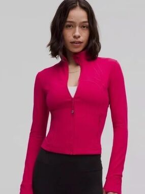 Lululemon Cropped Define Jacket - pink dragon fruit, size 12